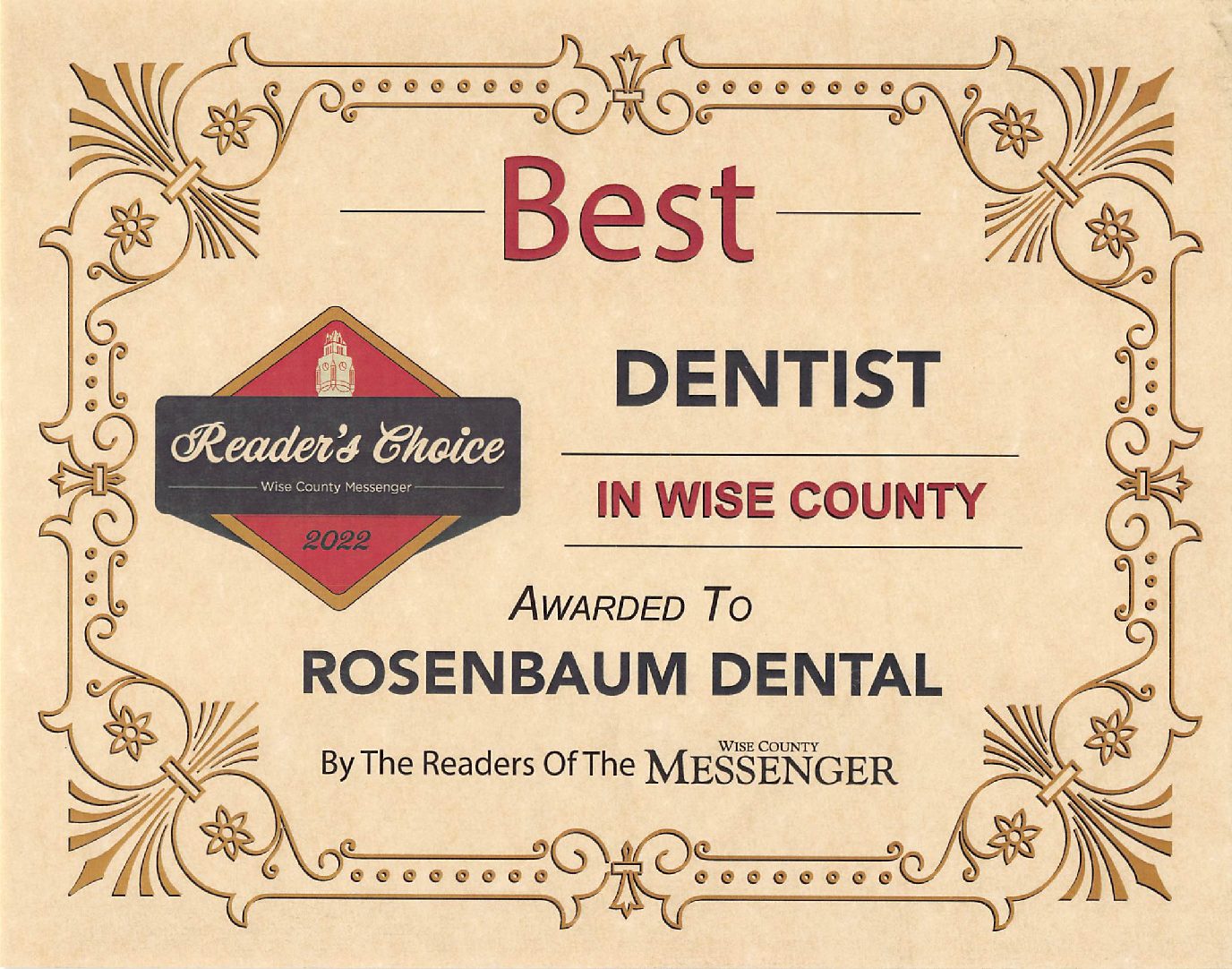 Best Dentist in Wise County 2022 | Rosenbaum Dental