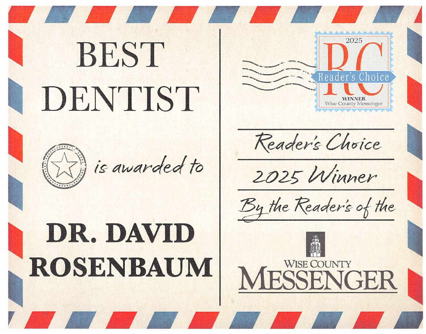 Best Dentist Best Dentist in Wise County 2022 | Rosenbaum Dental